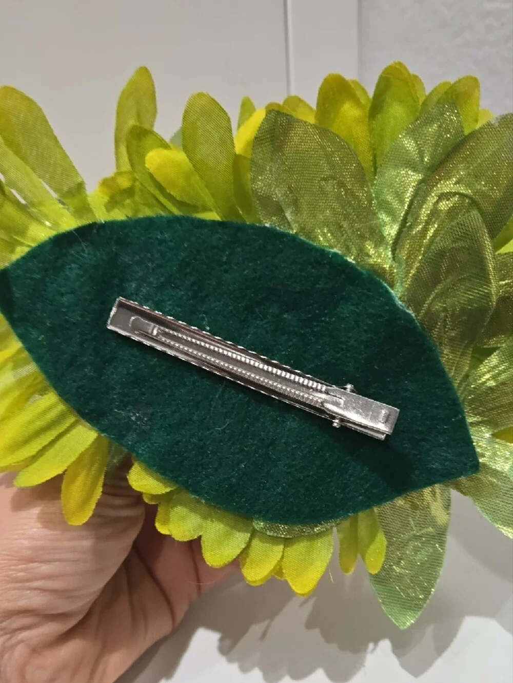 Green Floral Hair piece